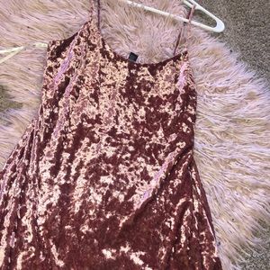 Pink suede dress